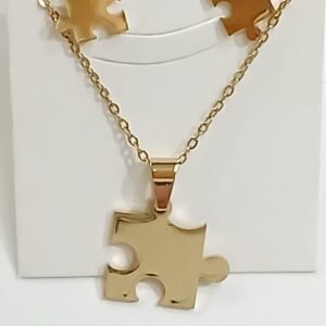 Conjunto puzzle dorado 2x2 cm