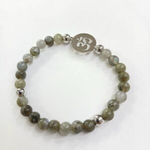 Pulsera Labradorita y símbolo de Om