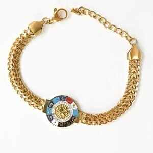Pulsera Zodiaco y Ojo de Horus | Acero Dorado