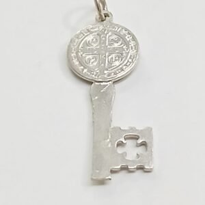 Colgante Llave Abre Caminos doble cara 5cm | Plata de Ley
