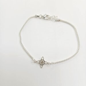Pulsera Crodón de Plata con Nudo de Bruja | Plata de Ley