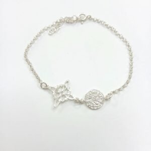 Pulsera Tetragrammatón y Nudo de Bruja | Plata de Ley