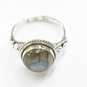 Anillo Labradorita talla 17 | Plata de Ley