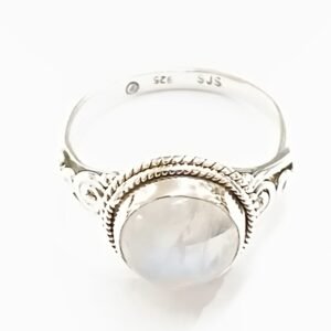 Anillo Piedra Luna talla 16 | Plata de Ley