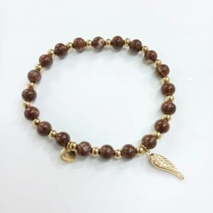 Pulsera Ojo de Tigre y Pluma