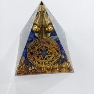 Pirámide de Cristal con Lapislázuli, Soladita y Estrella de David